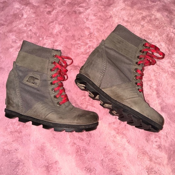 Sorel Lexie Wedge Waterpoof leather boot Size 8.5 - Picture 7 of 11